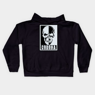 Corona Virus Skull. Kids Hoodie